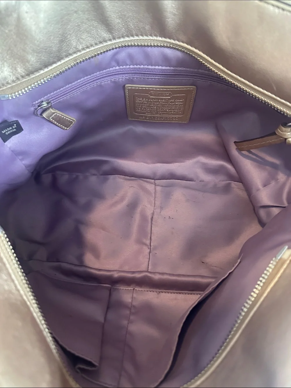 Sold—Coach Metallic Gold Signature Shoulder Bag